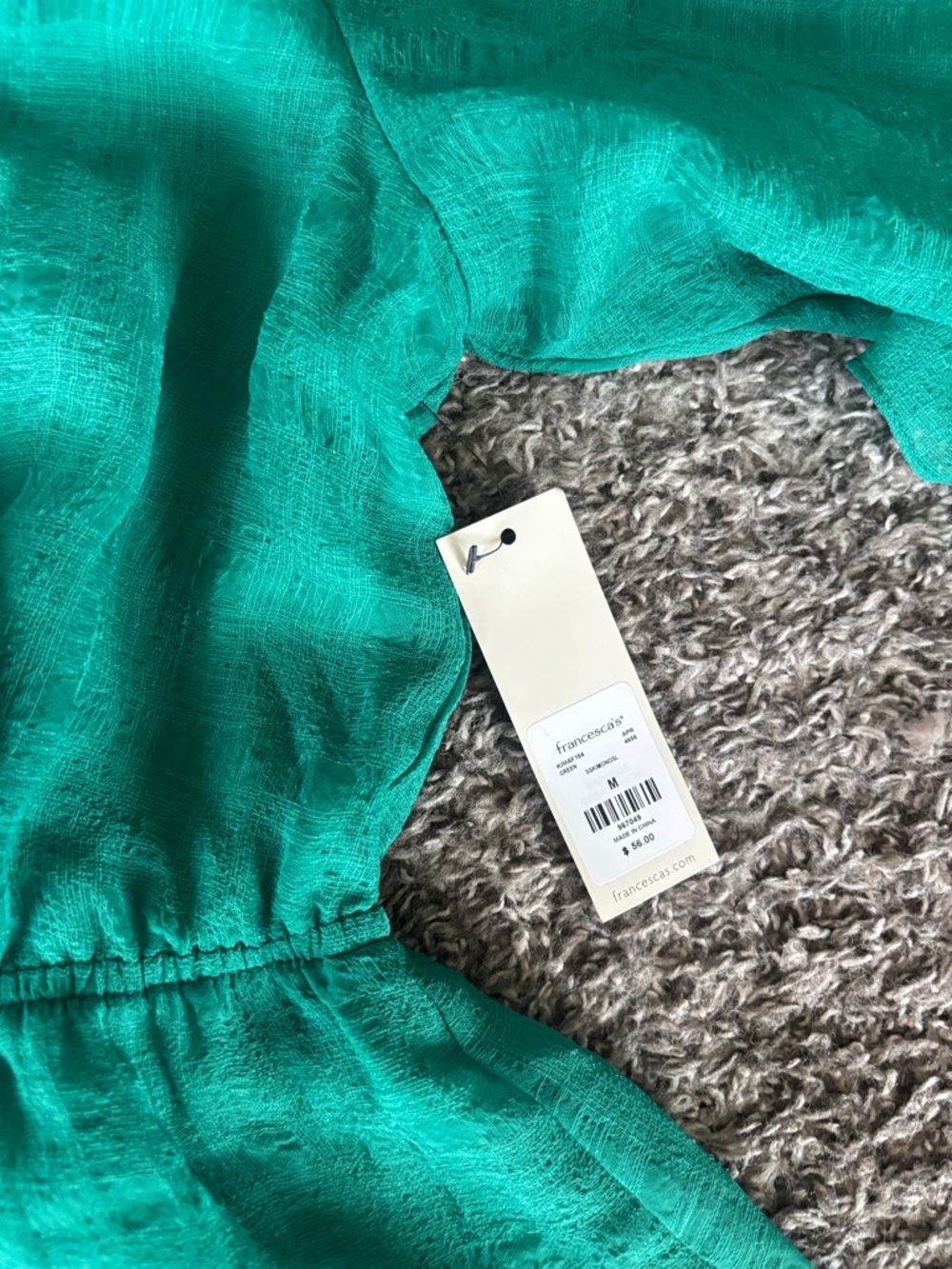 Green Ruffle Tie-Front Romper - Picture 3 of 4